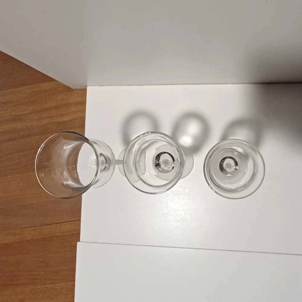 NWT Vintage PartyLite Iced Crystal Frosted Stem Votive Candle Holders - Set of 3 - Picture 3 of 6